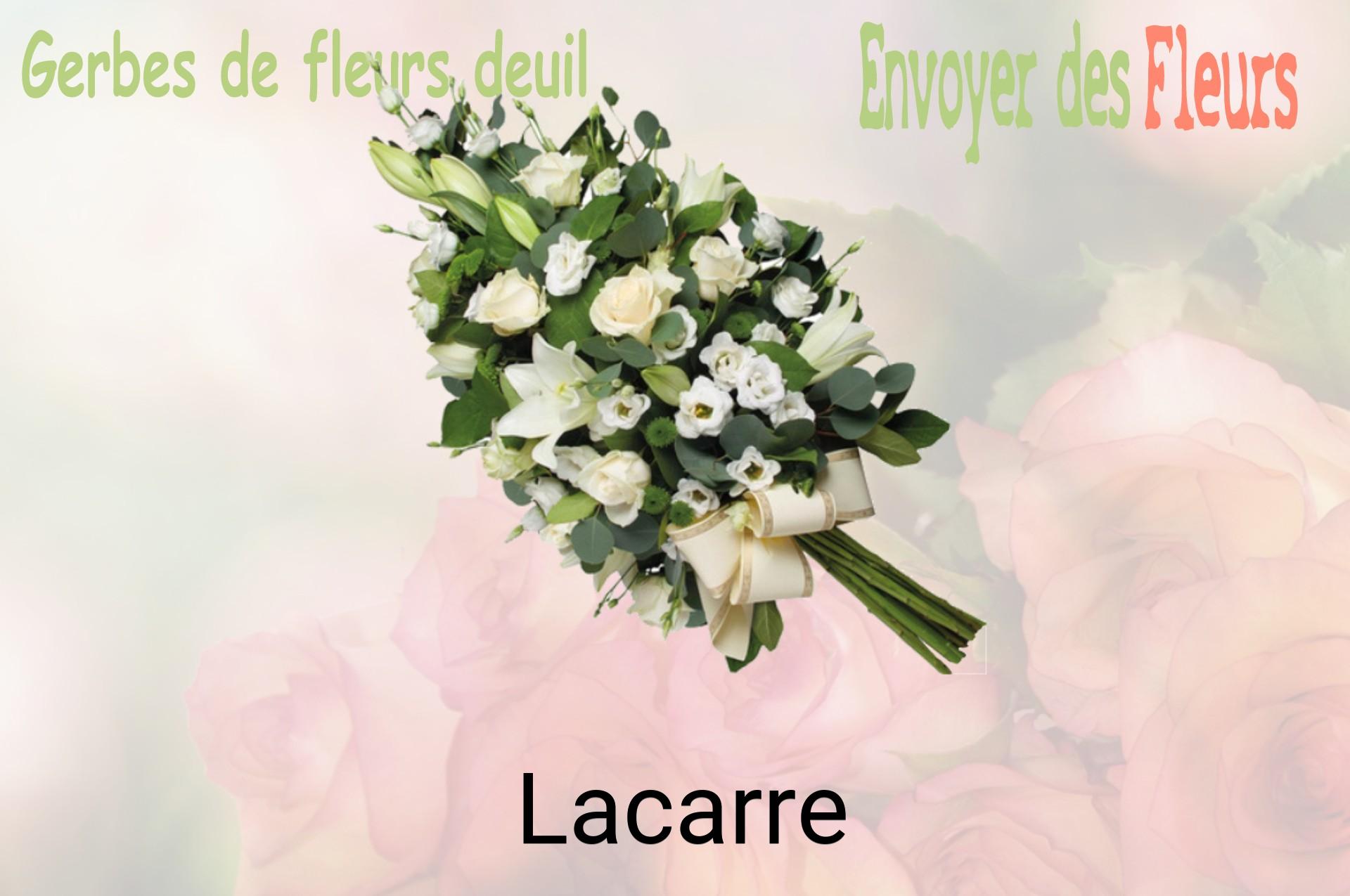 Gerbe de fleurs de deuil livrée à Lacarre